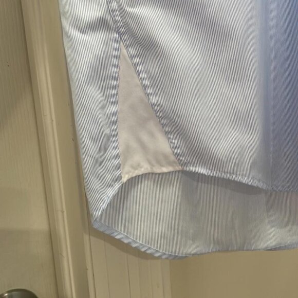 Hugo Boss Classic Business Casual Pinstriped Long Sleeve Button Down Blue - 39 - Picture 11 of 15